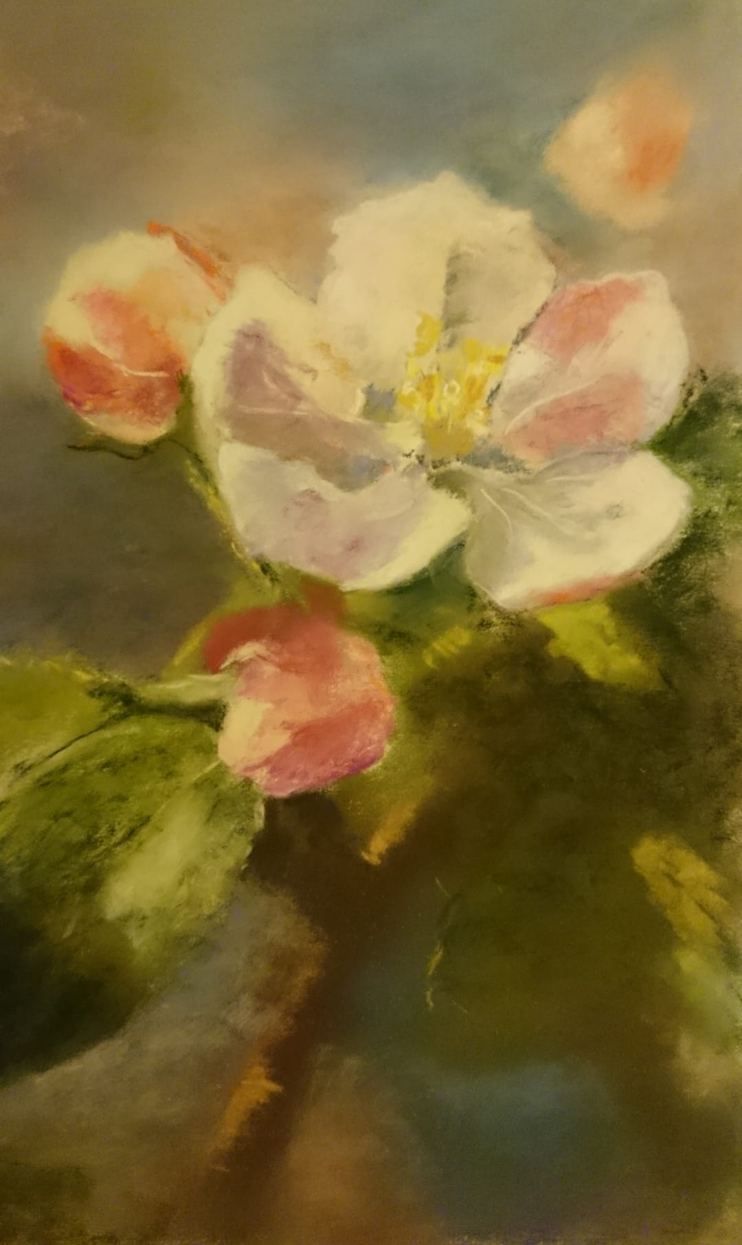 kuva taideteoksesta, jonka nimeltään omenankukat